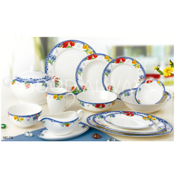 Neues Bone China Geschirr mit Blumenmuster